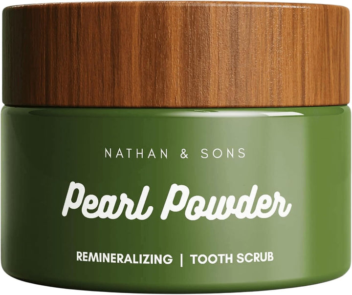Nathan &amp; Sons Pearl - Exfoliante de dientes remineralizante, si...