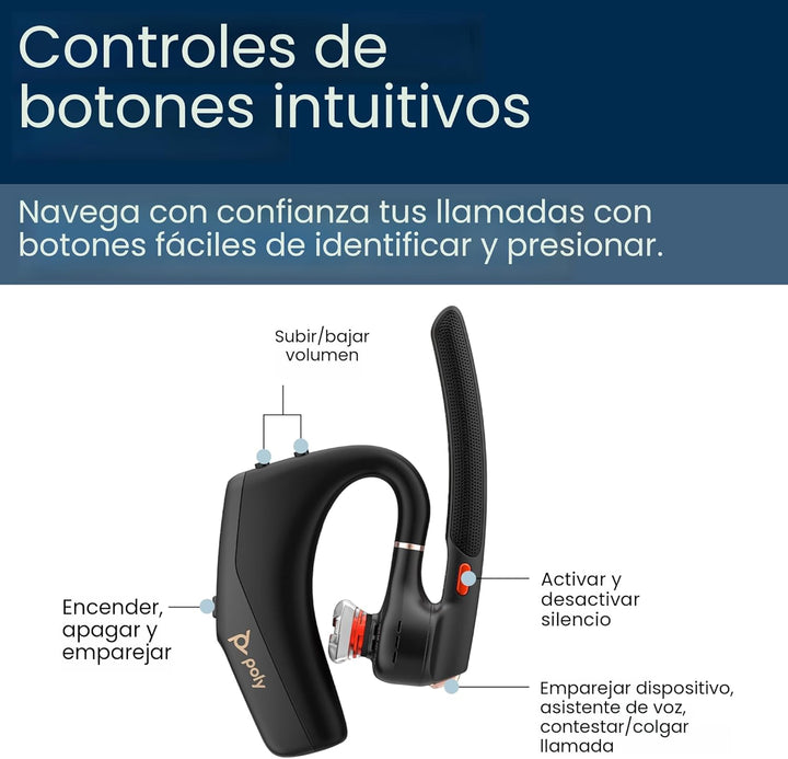 Poly Voyager Legend 50 UC Auriculares Bluetooth con estuche de carg...