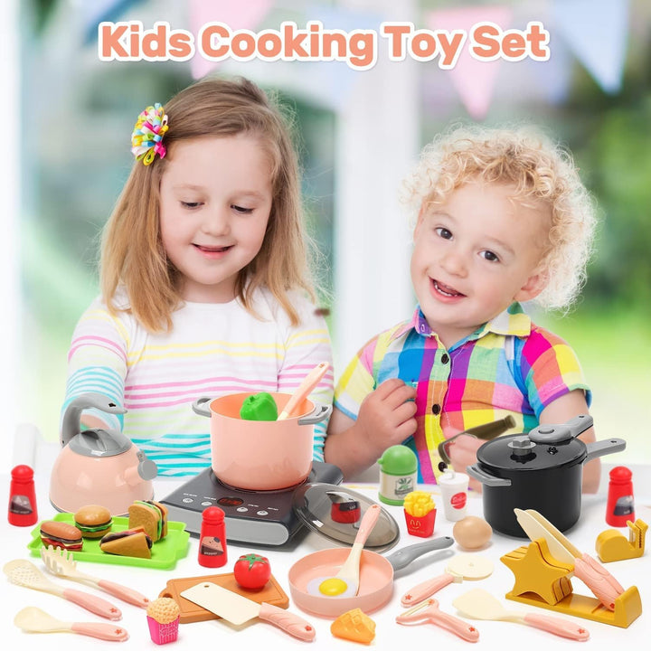 CUTE STONE Juego de accesorios de cocina, juego de juguetes de coci...