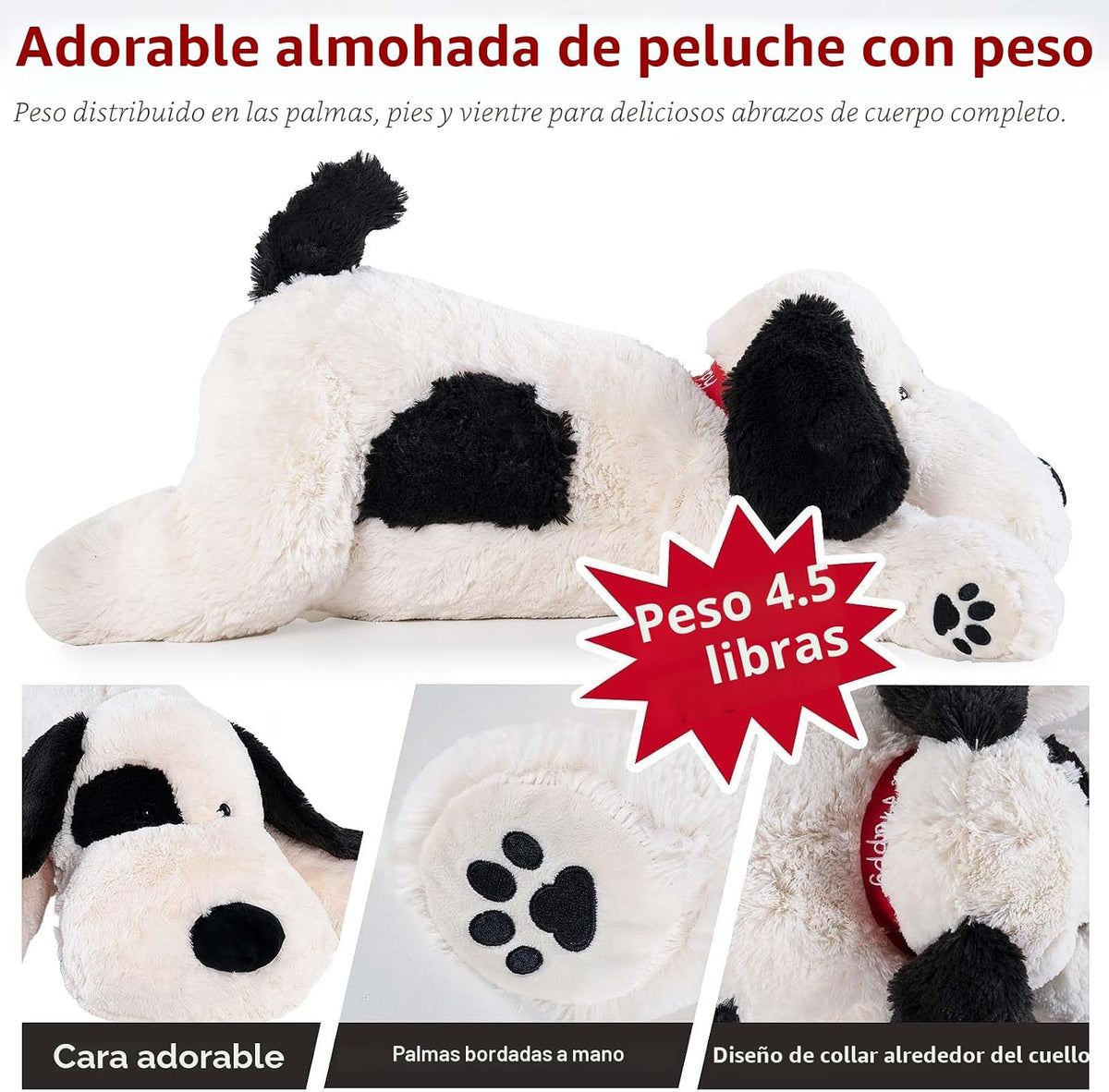 meowtastic Animales de Peluche Ponderados para Perro, Almohada de Peluche para Niños