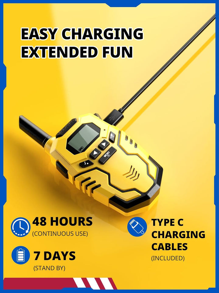 Inspireyes Walkie Talkies para niños, radio bidireccional de largo...
