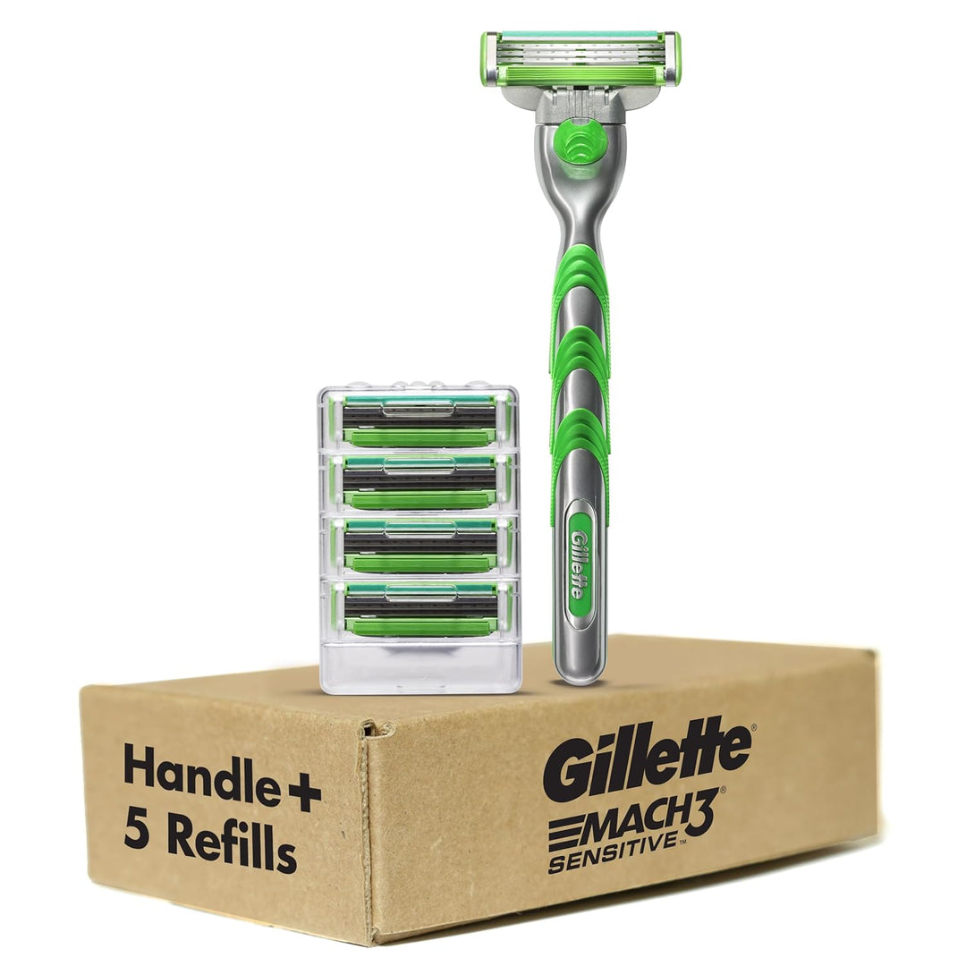 Gillette Mach3 - Maquinillas de afeitar sensibles para hombres, 1 m...