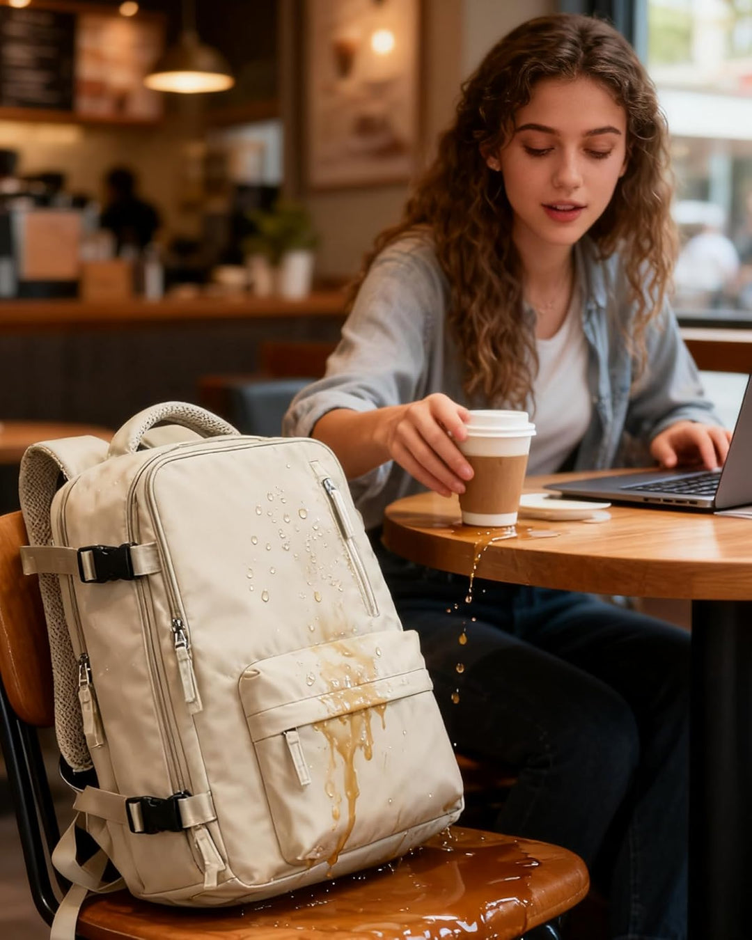 WONHOX - Mochila grande de viaje, equipaje de mano aprobado para vu...