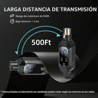 Kelgyua Transmisor y receptor inalámbrico XLR, receptor transmisor