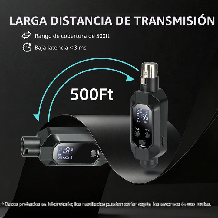 Kelgyua Transmisor y receptor inalámbrico XLR, receptor transmisor...