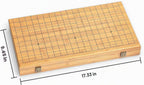 Juego plegable estándar Go - Juego de mesa de estrategia clásico (tablero weiqi19 x19), guía para principiantes de reglas básicas de ir.