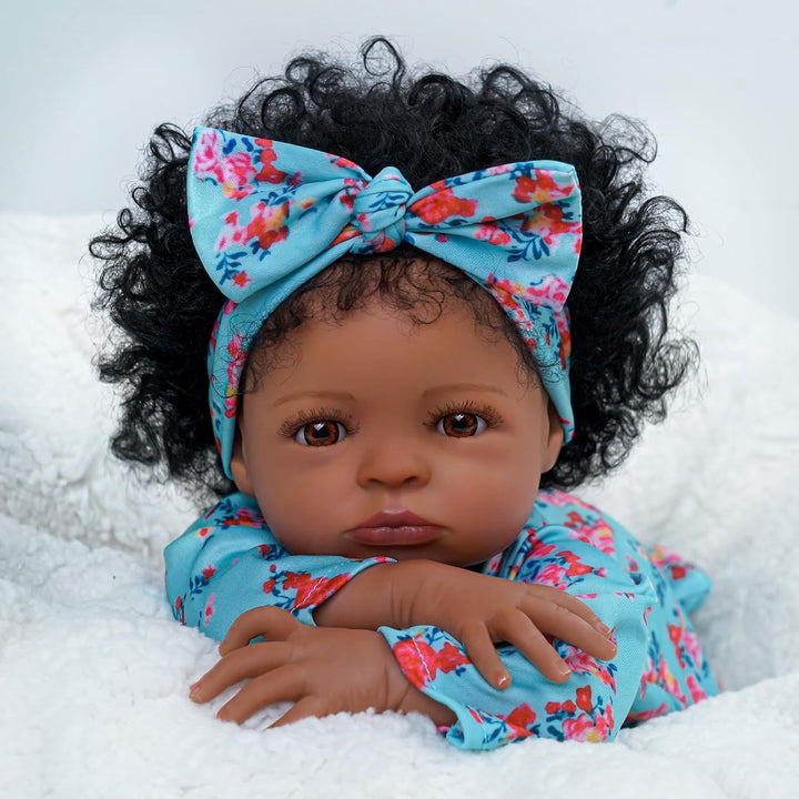 BABESIDE Muñecas realistas de bebé recién nacidas para niñas negras...
