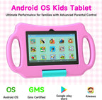 Vyrolina - Tableta infantil de 7 pulgadas, 4 GB de RAM, 32 GB de memoria, Rosa