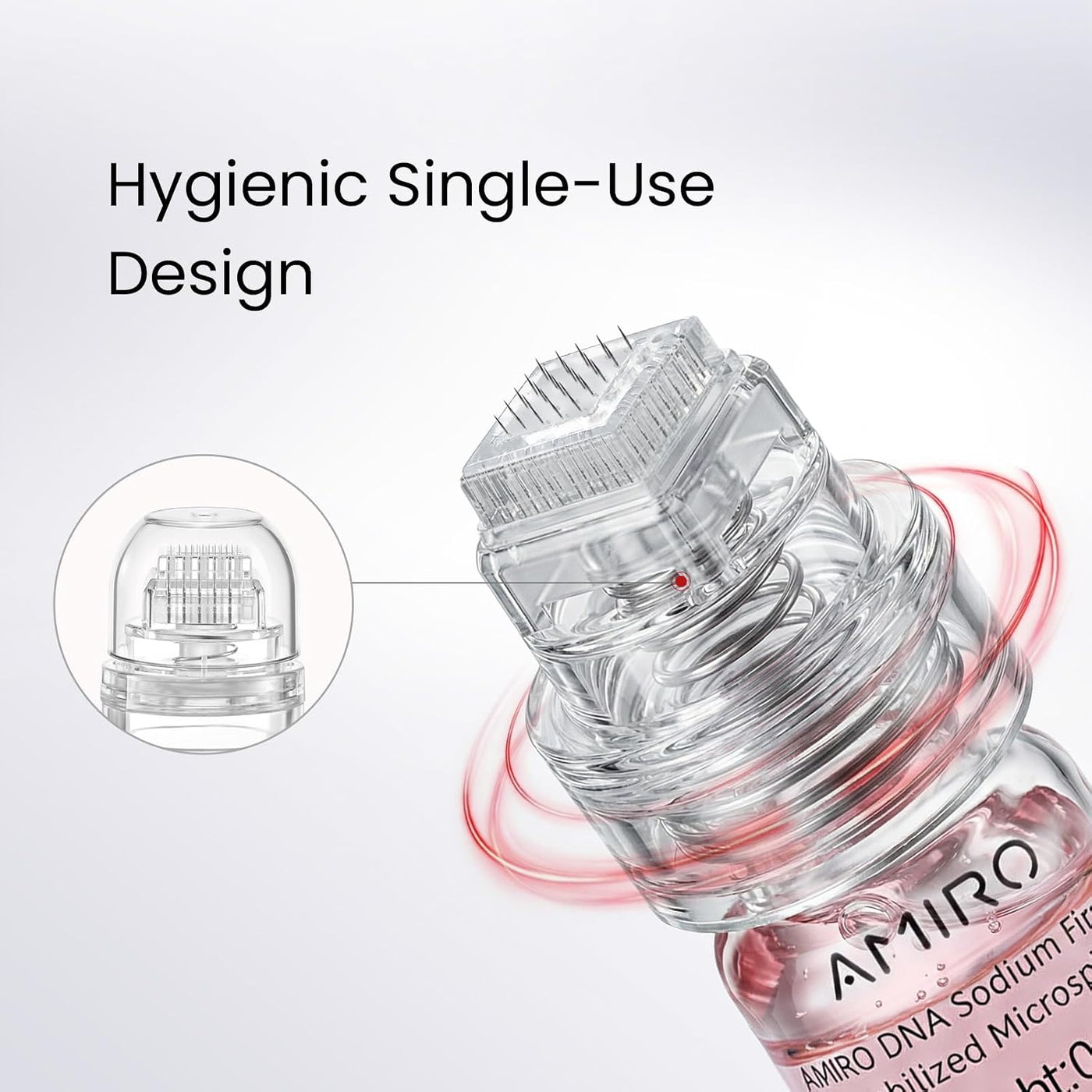 AMIRO Sistema de microinfusión PDRN para cara, sello de 0.002 in co...