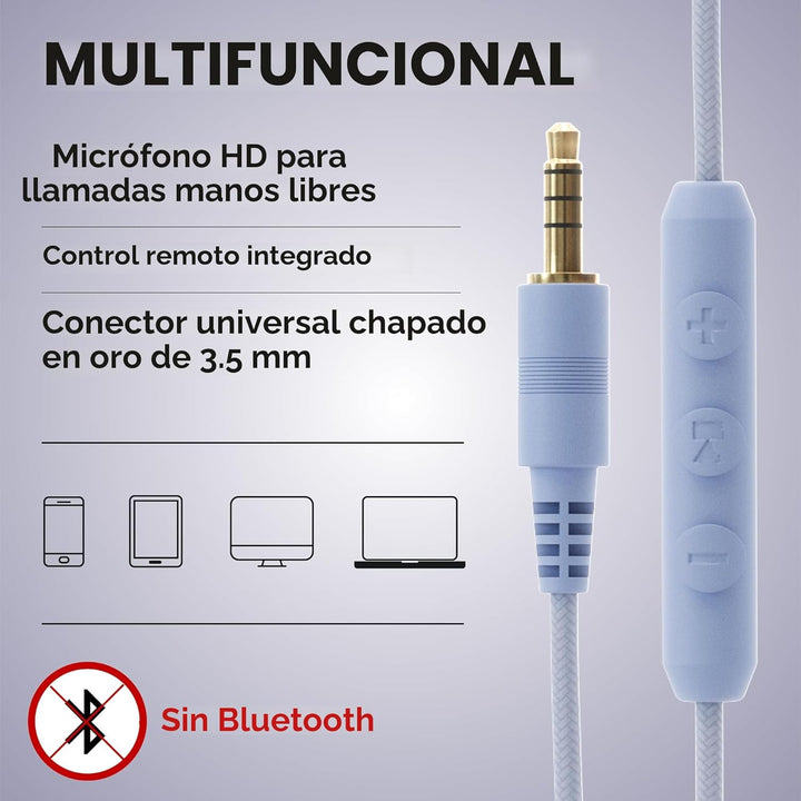 ARTIX CL750 Audífonos supraaurales con cable con micrófono y contro...
