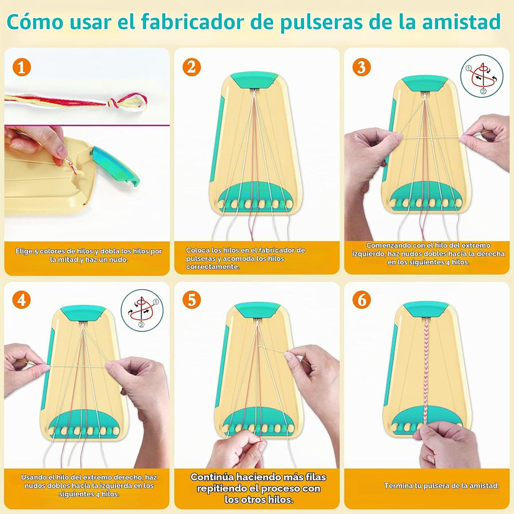Maynacs Kit de fabricación de pulseras de la amistad para niñas de 8 a 12