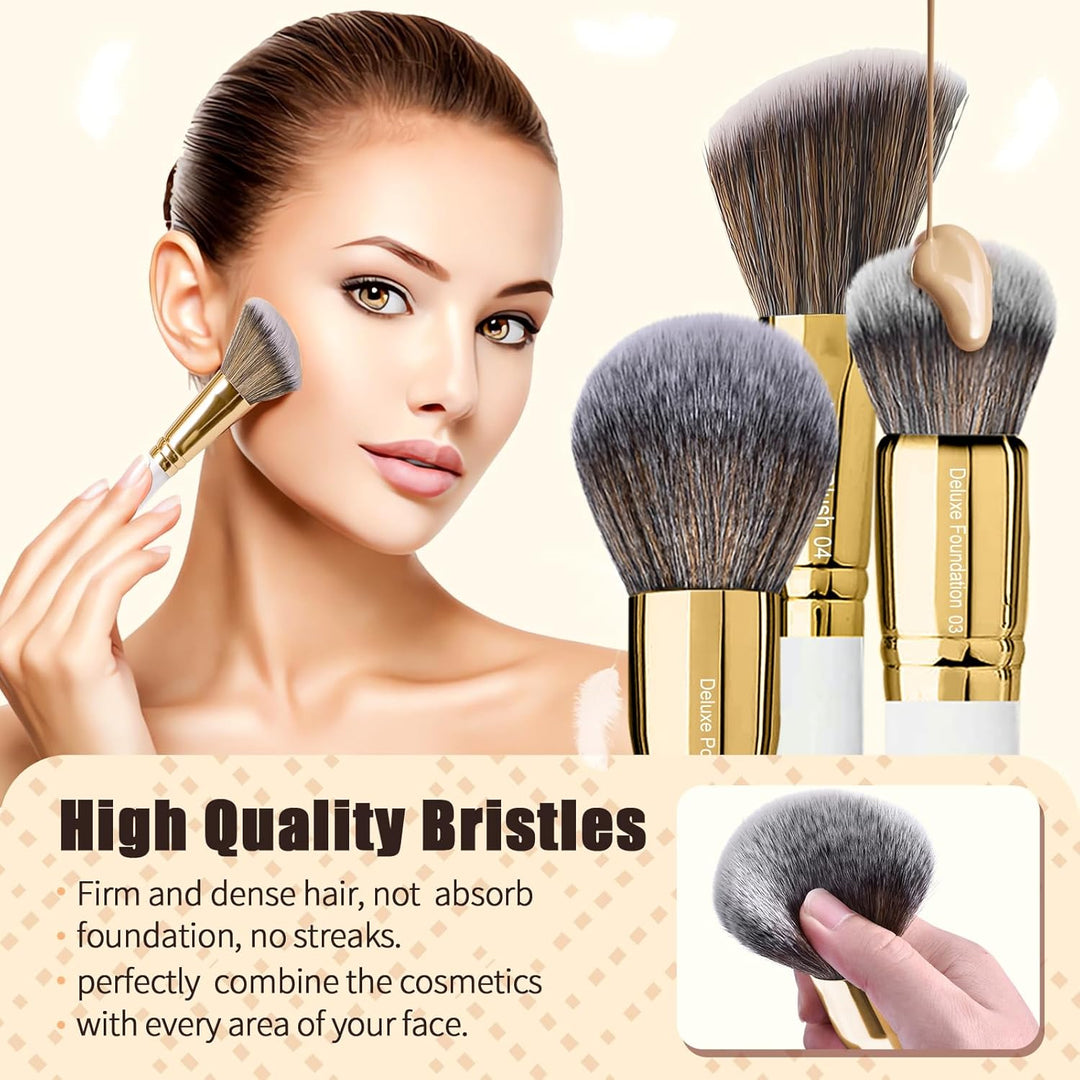 Juego de brochas para maquillaje profesional Calidad premium Fibra...