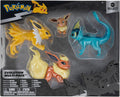 Pokemon Select Paquete de Evolución de Eevee - Incluye figuras de batalla de 5 cm de Eevee más figuras de 7.5 cm de Jolteon, Vaporeon y Flareon