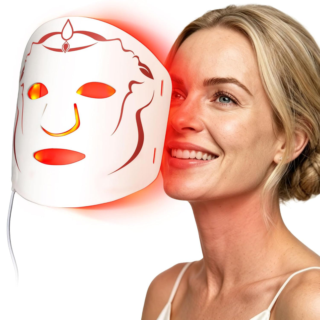 SMOOTHPRO Máscara de terapia de luz roja para arrugas faciales, más...