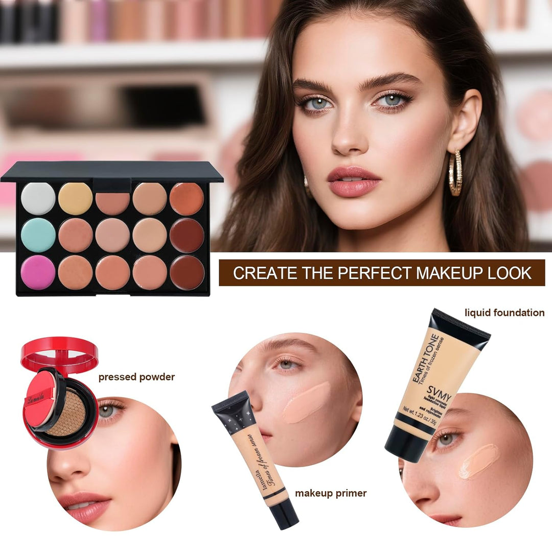 Kit completo de maquillaje todo en uno para mujeres, Set de maquill...