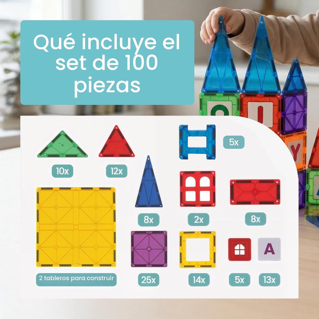 Playmags - Azulejos magnéticos para niños \u2013 Juego de construcc...
