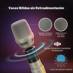 Micrófono inalámbrico dual 2.4G, micrófono recargable con bolsa de