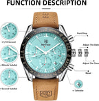 BENYAR Relojes de pulsera para hombre, cronógrafo analógico, de cuarzo, impermeables, para negocios, trabajo, casual, deportivo, con calendario