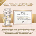 Globlazer Torre de árbol de gato resistente de 74 pulgadas para gatos de