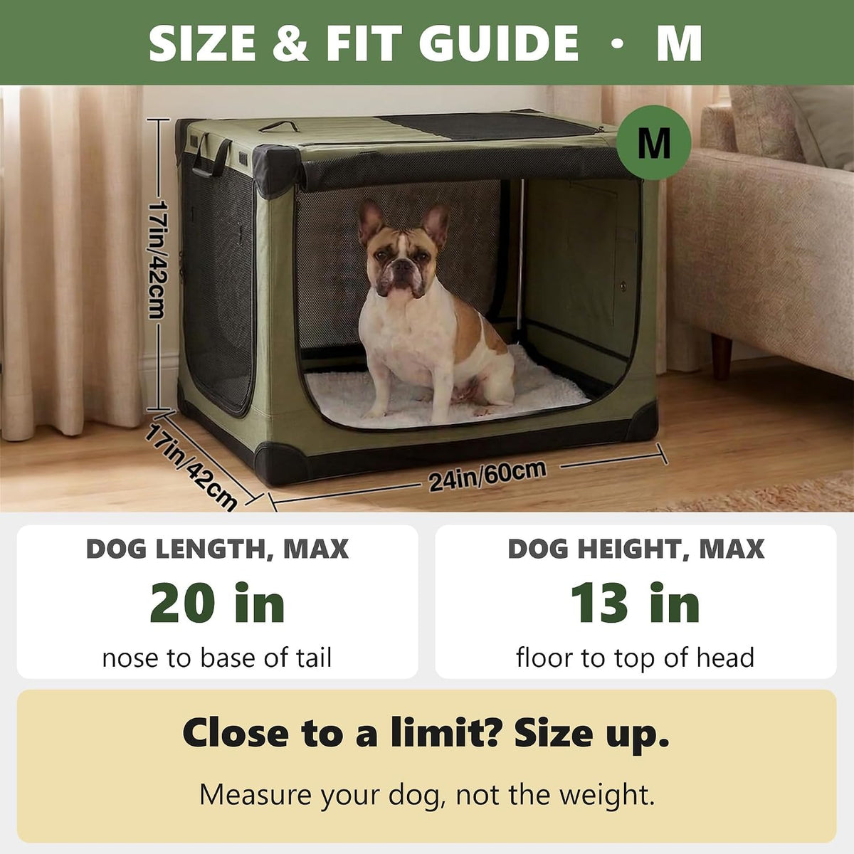 Jaula para perros de hasta 30 libras, plegable, suave, de 24 x 17 x 17 pulgadas, para perros de hasta 30 libras, perrera portátil de viaje para mascotas con 4 puertas con cremallera