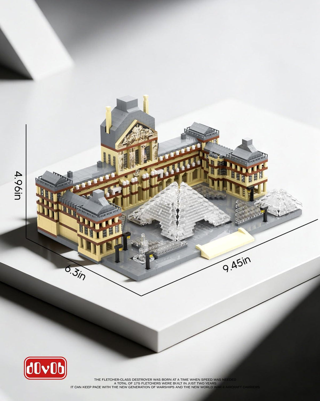 dOvOb Juego de micro bloques de construcción de Louvre de arquitectura (2885 piezas) - Modelo arquitectónico de fama mundial juguetes regalos para niños y adultos