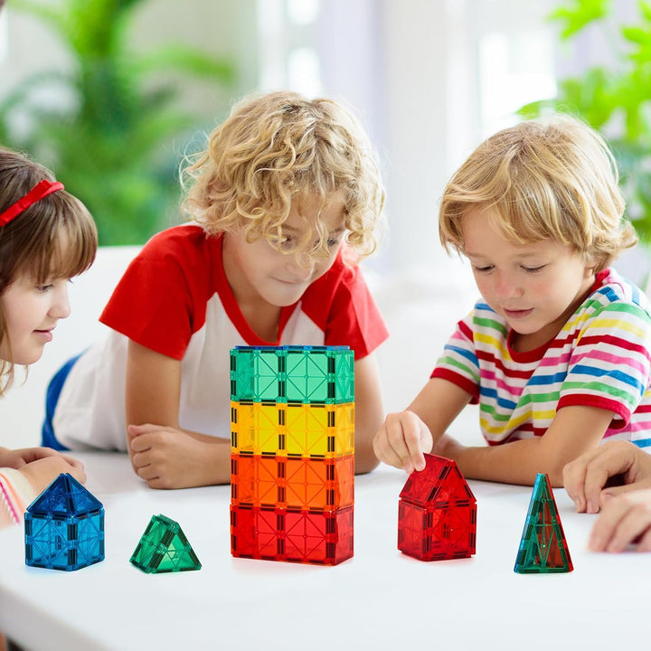 FNJO Azulejos Magnéticos, Juego de Construcción con Imanes, Set de...