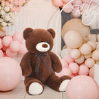 MorisMos Oso de peluche gigante de 3 a 36 pulgadas, oso de peluche grande marrón para novia y San Valentín, peluche grande para decoración de cumpleaños, Navidad, baby shower, marrón oscuro