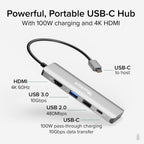 Plugable, USBC-4IN1, hub USB 2.0