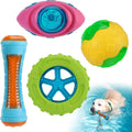 4 juguetes interactivos de piscina para perros, juguetes flotantes de agua