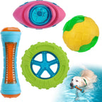 4 juguetes interactivos de piscina para perros, juguetes flotantes de agua