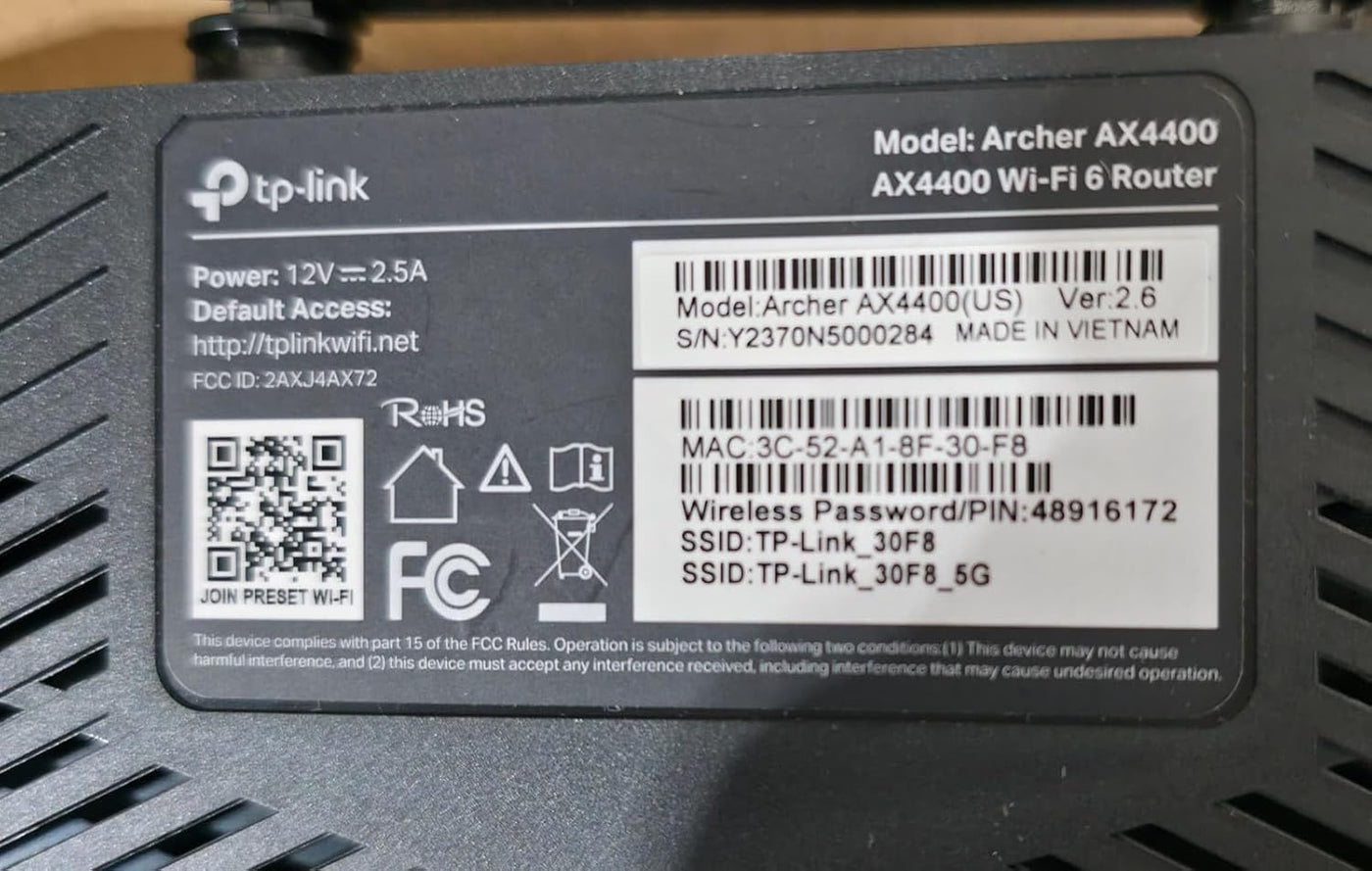 TP-Link Router AX4400 Mesh Dual Band 6-Stream (Renovado)