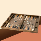 GSE Games & Sports Expert Juego de tablero de backgammon plegable de madera de alta calidad, juegos de mesa clásicos tradicionales de estrategia (estrella, 21 pulgadas)