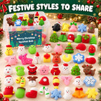 Recuerdos de fiesta de Navidad, 120 piezas de juguetes Squishies para niños, Mochi Squishy al por mayor, juguetes Kawaii mini para apretar, rellenos para bolsas de regalo, premios de aula para niños y