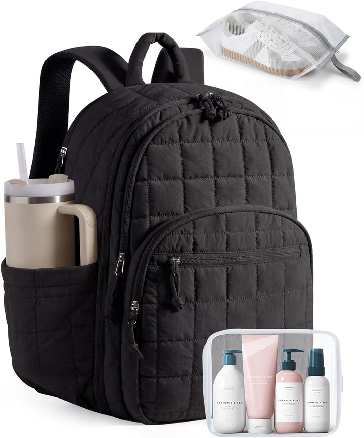 BAGSMART Mochila universitaria para laptop, mochila de viaje para m...