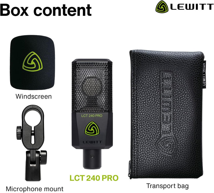 Lewitt LCT 240 Pro Micrófono para grabación casera, negro