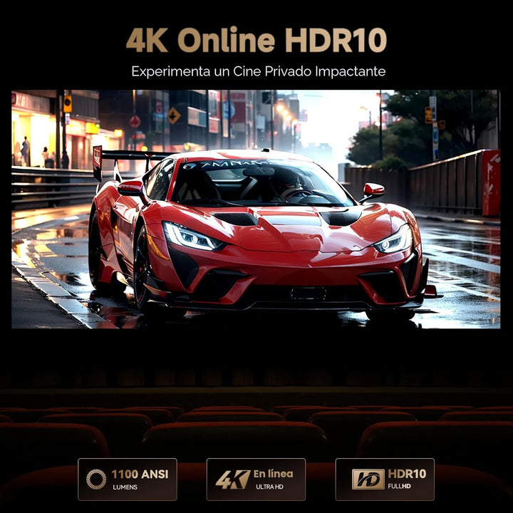Proyector Wanbo X5 Pro Google TV compatible con 4K, proyector intel...