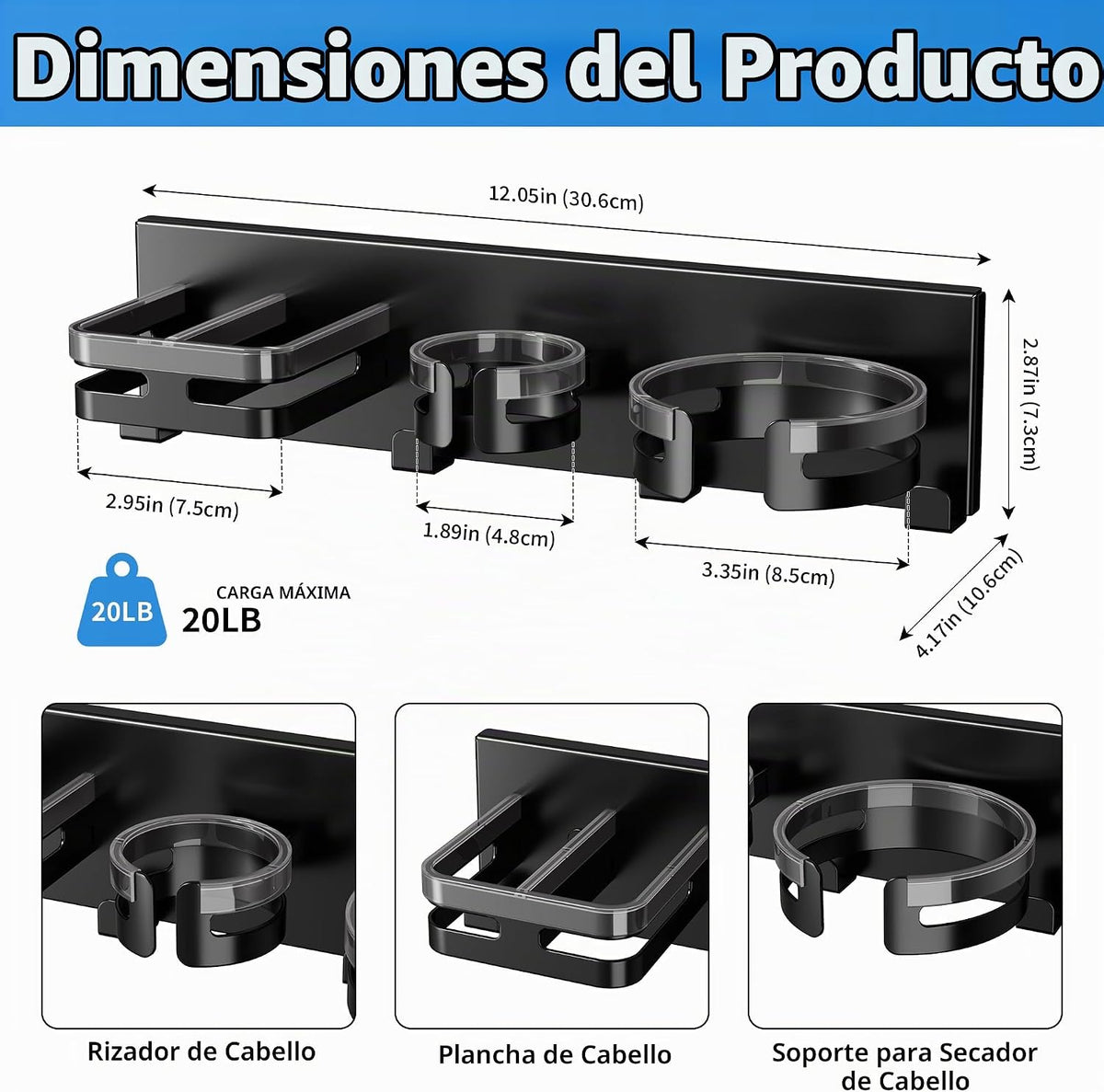 Organizador de herramientas para cabello caliente, soporte de