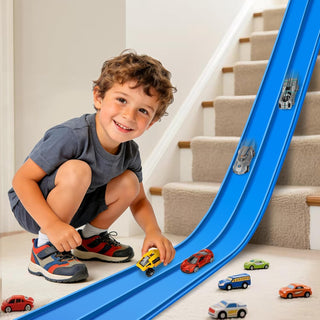 Juguetes flexibles de pista de carreras para niños, juego de inicia...
