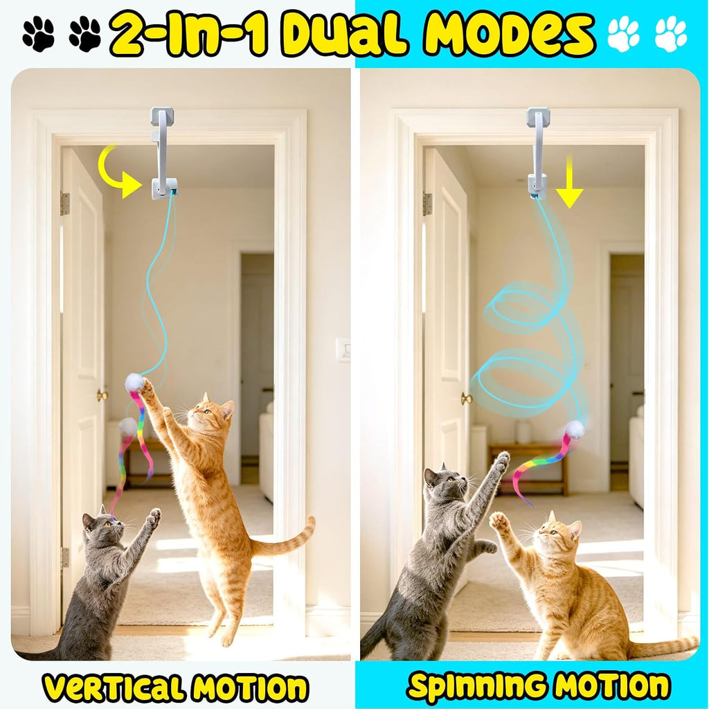 Teaser eléctrico para gatos, juguete automático para gatos de interior