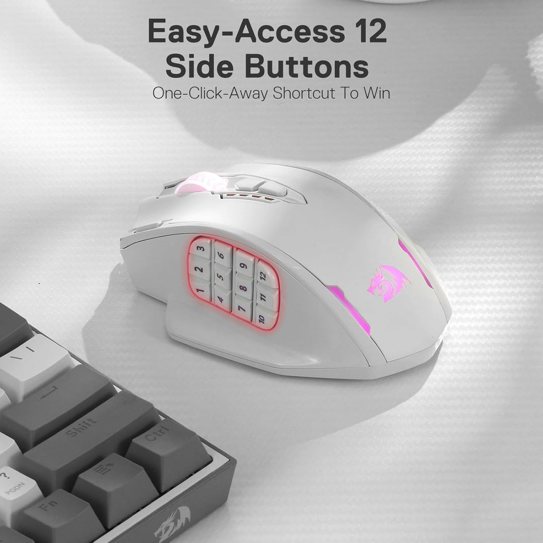 Redragon M913 Impact Elite ratón inalámbrico para juegos, ratón RGB...