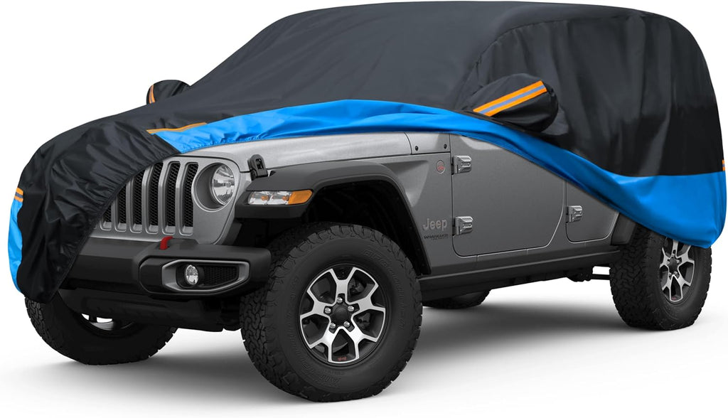Funda impermeable para coche para todo tipo de clima, resistente al viento, al polvo y a los rayos UV, ajuste universal para SUV