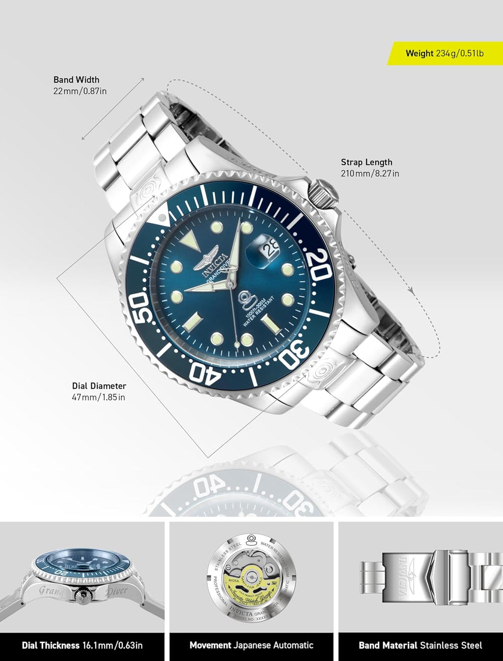 Invicta Reloj Automático Pro Diver para Hombres y Mujeres
