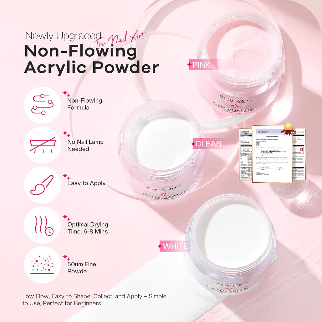 Glamonade Kit de Uñas Acrílicas con Todo: Kit de Uñas Profesional p...