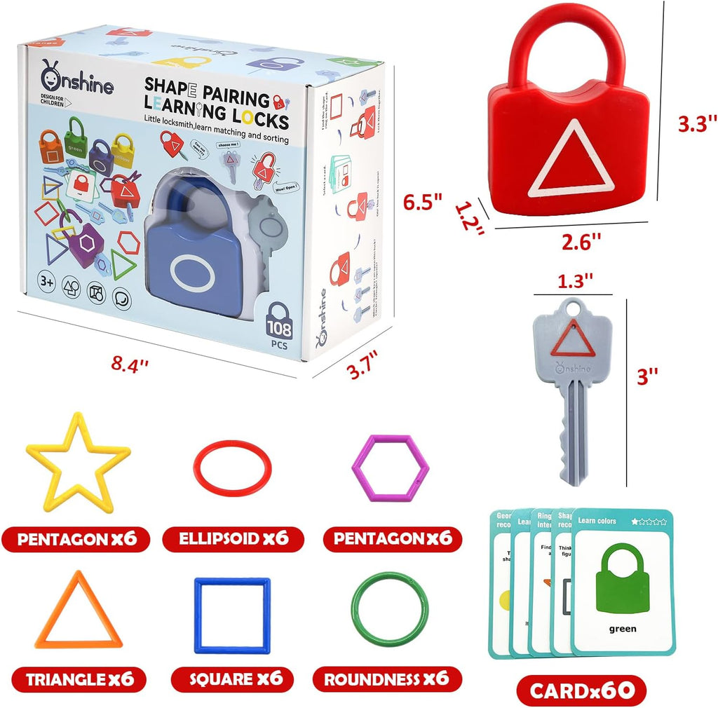 Xylolin Cerraduras de aprendizaje a juego con llaves para niños
