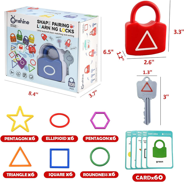 Xylolin Cerraduras de aprendizaje a juego con llaves para niños peq...