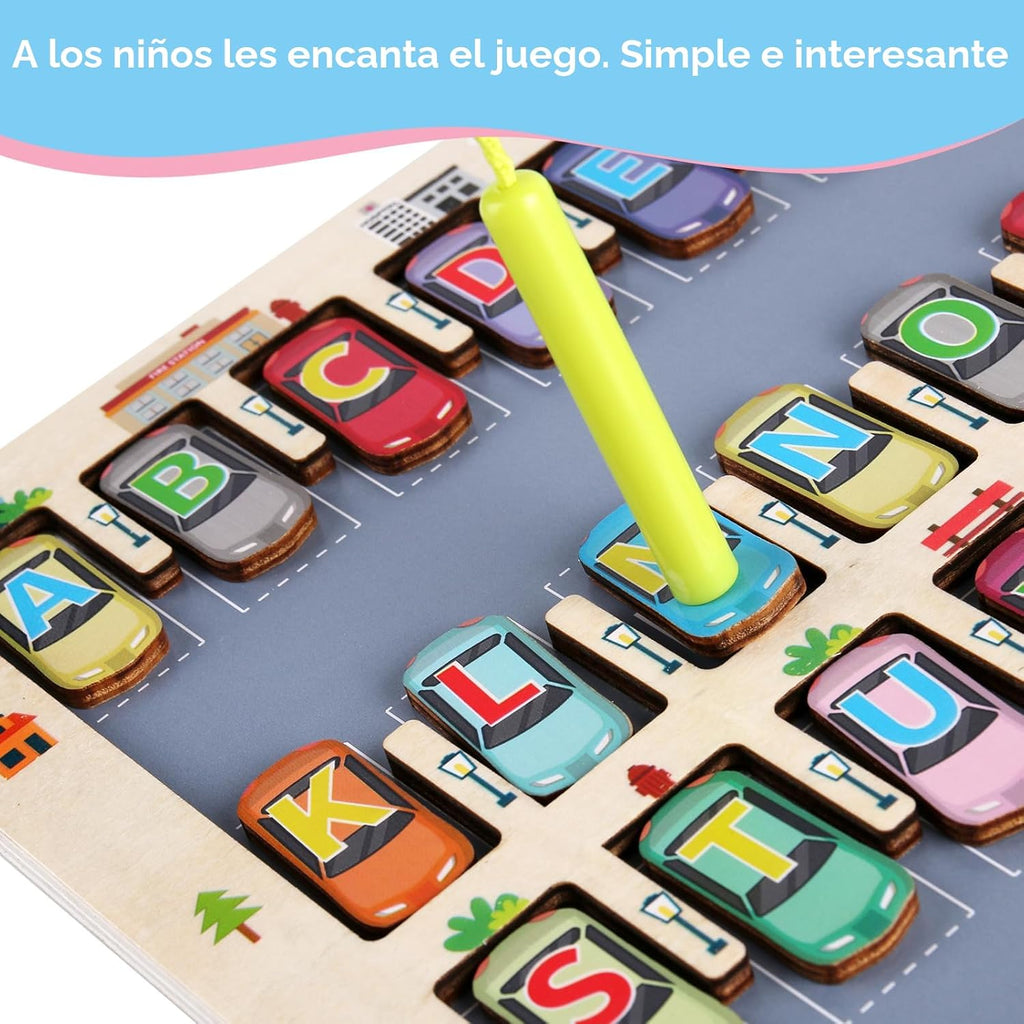 Laberinto magnético del alfabeto con rompecabezas de letras para un aprendizaje divertido, juguete educativo Montessori para niños y niñas de 3, 4 y 5 años, desarrollo de habilidades motoras finas y