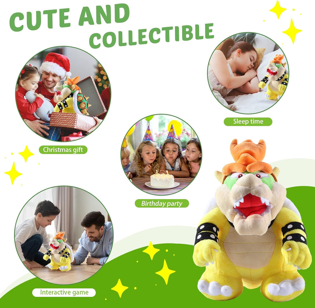 EQUASIS Bowser de peluche, Bowser animal de peluche de Mario All St...