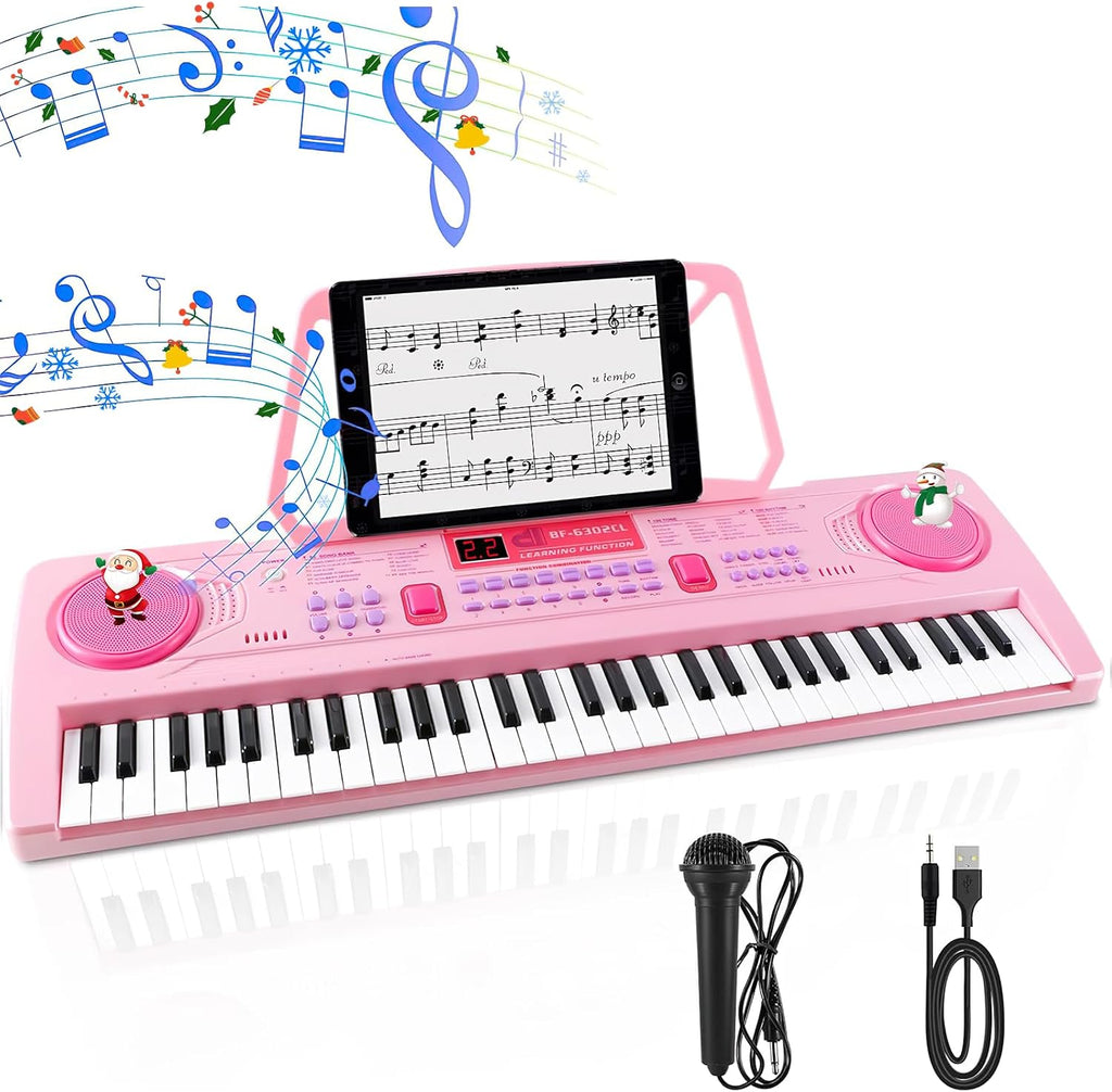 Kids Piano teclado, 61 Key Portable Electronic Piano con Teaching Mode