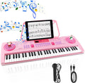Kids Piano teclado, 61 Key Portable Electronic Piano con Teaching Mode