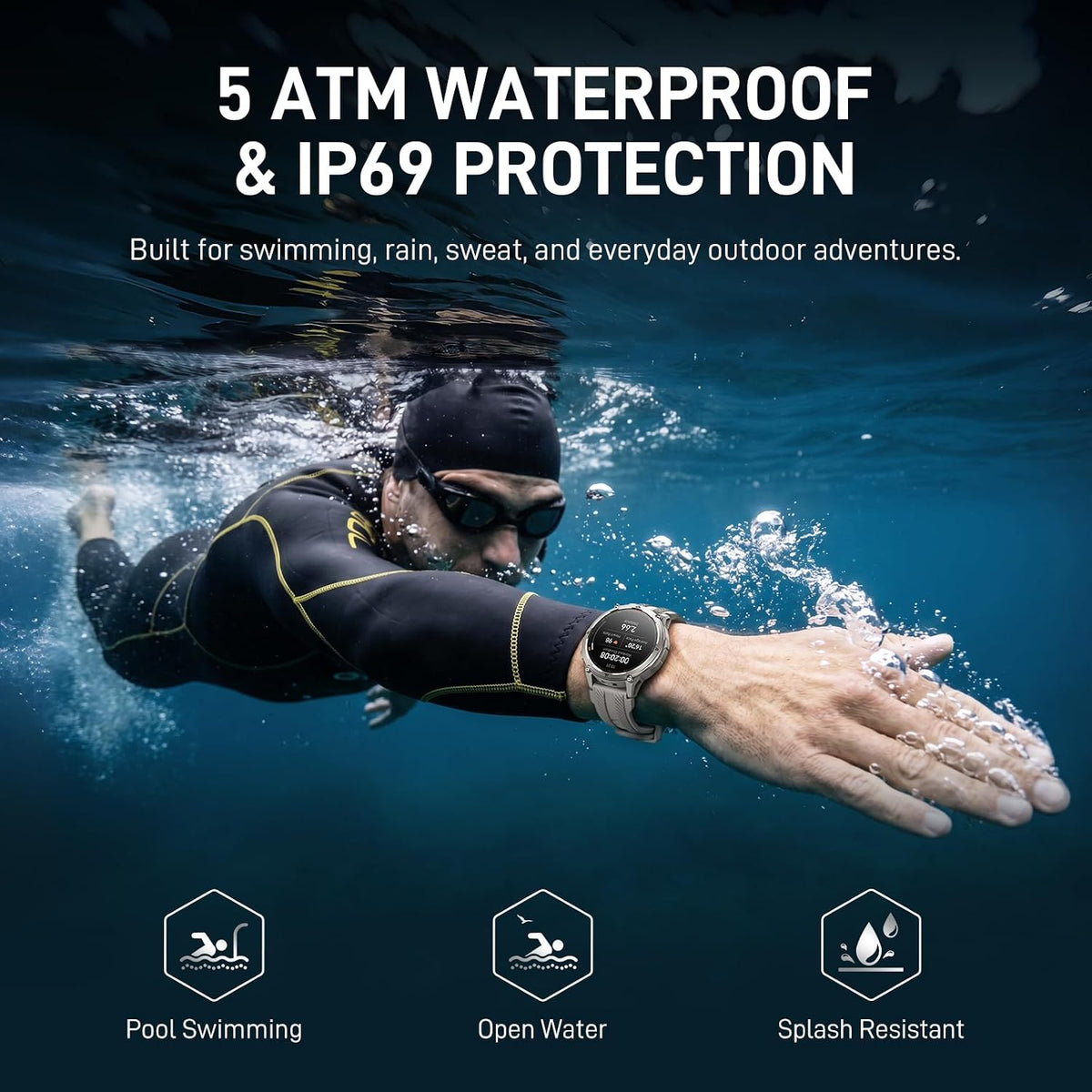 KOSPET ORB 2 Reloj Inteligente Resistente, 5 ATM y IP69 Impermeable, GPS de Banda Dual